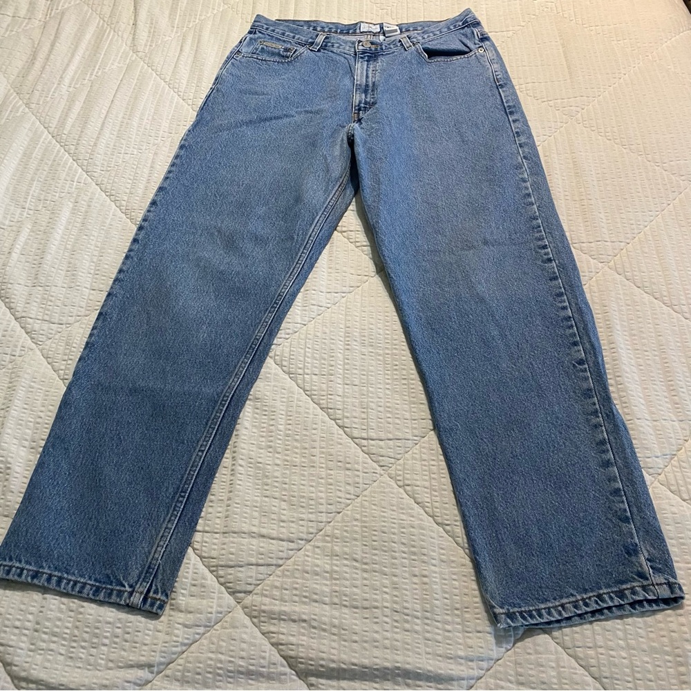 Calvin Klein Jeans Easy Fit 5 Pocket Jeans Double Stonewash 34 x 30 Vintage 90s - Picture 2 of 9
